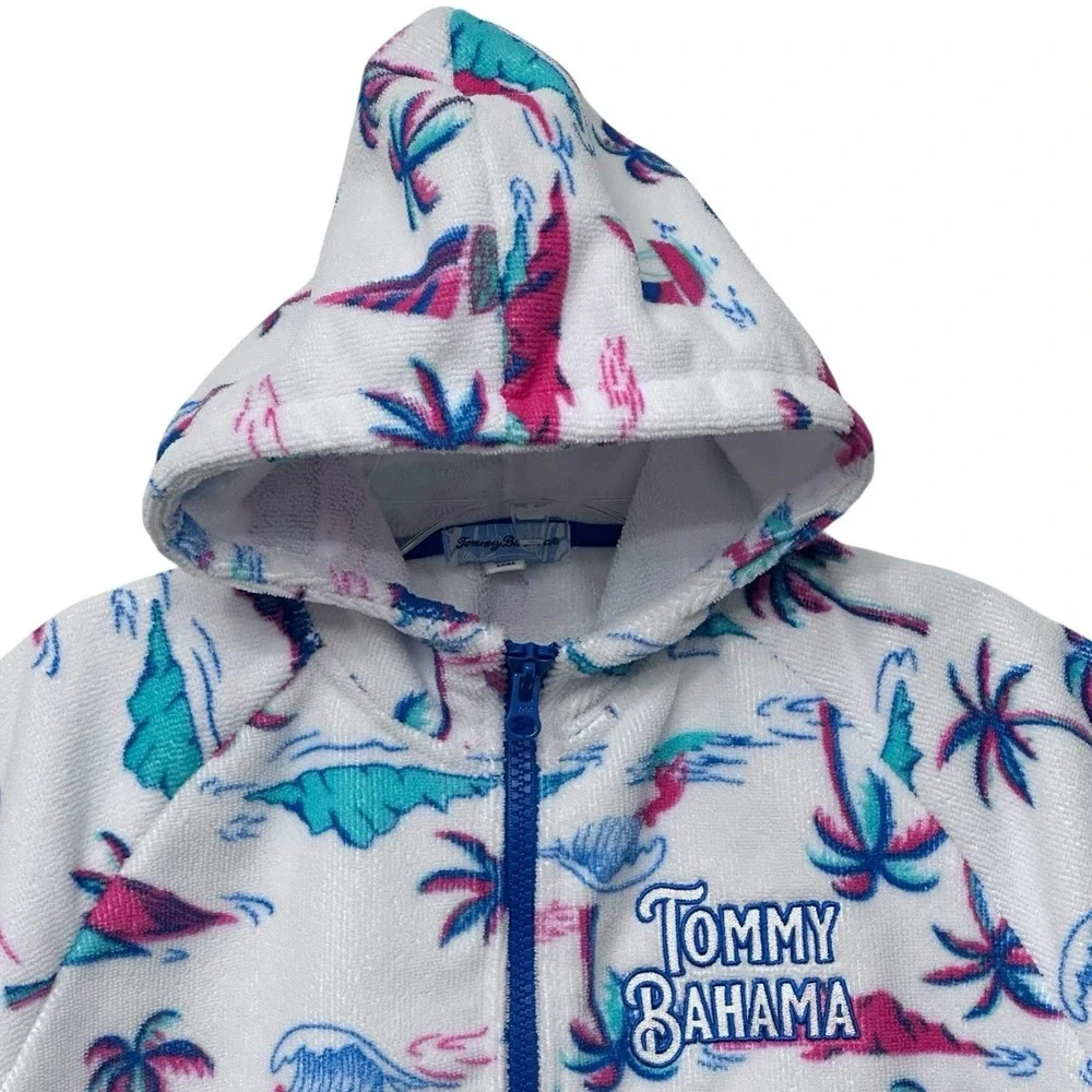 Tommy Bahama Kids Beach Cover Multi-Color Palmtree Terry Cloth‎ Youth Size L/XL